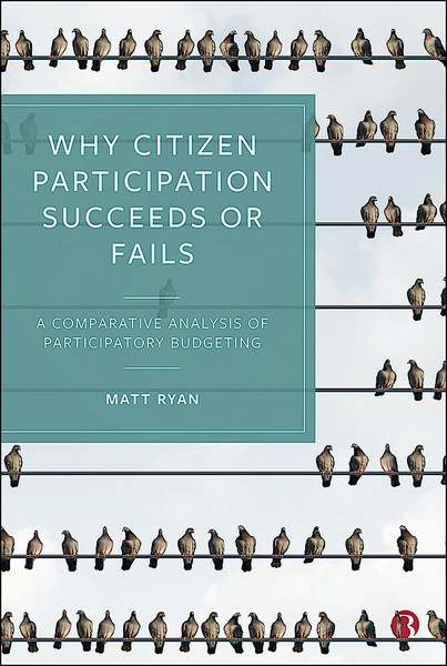 Matt Ryan draws on ten years of research to deliver this landmark comparative review of participatory budgeting, or collective decisions on spending and taxation around the world. With examples of both positive change and notable failure, the book shows when and why citizens achieve this, and how policy makers can foster democratic engagement.