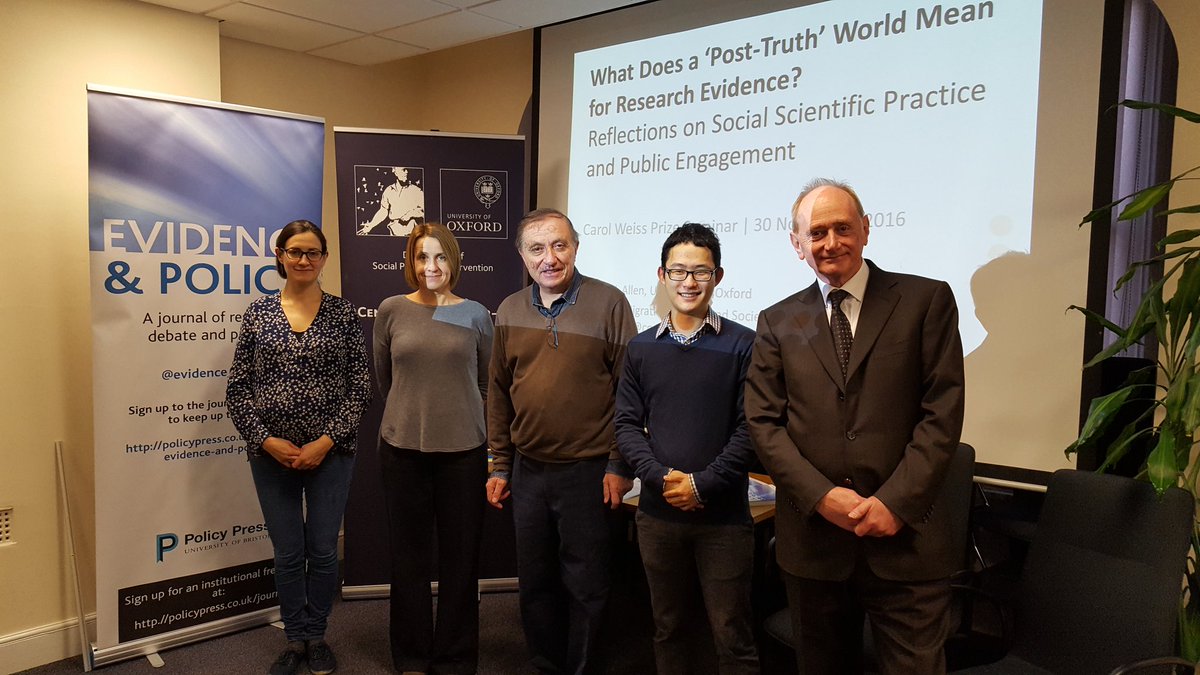 First Carol Weiss Prize Seminar held