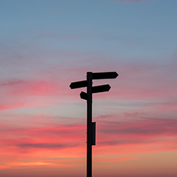 Sign posts pointing in multiple directions