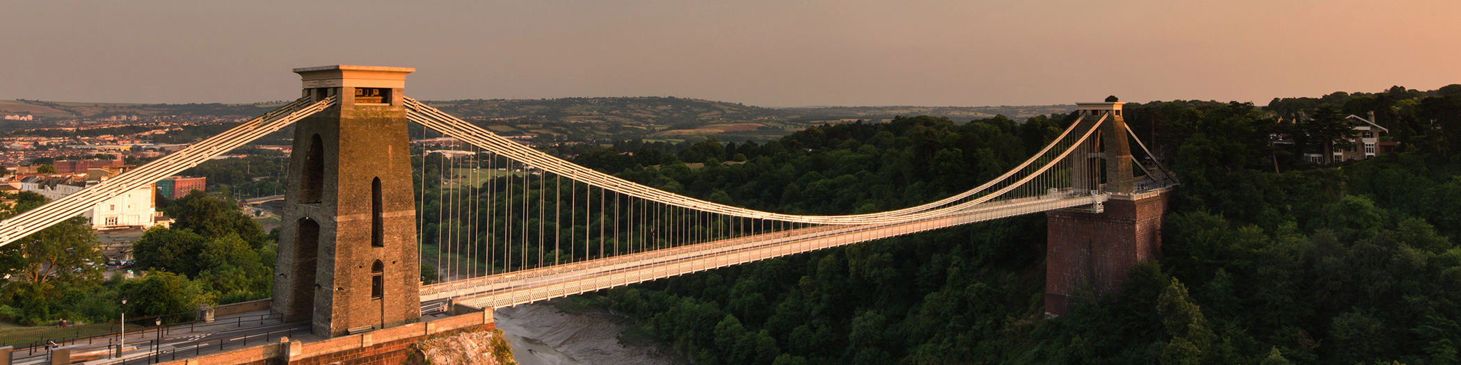 Suspension bridge banner